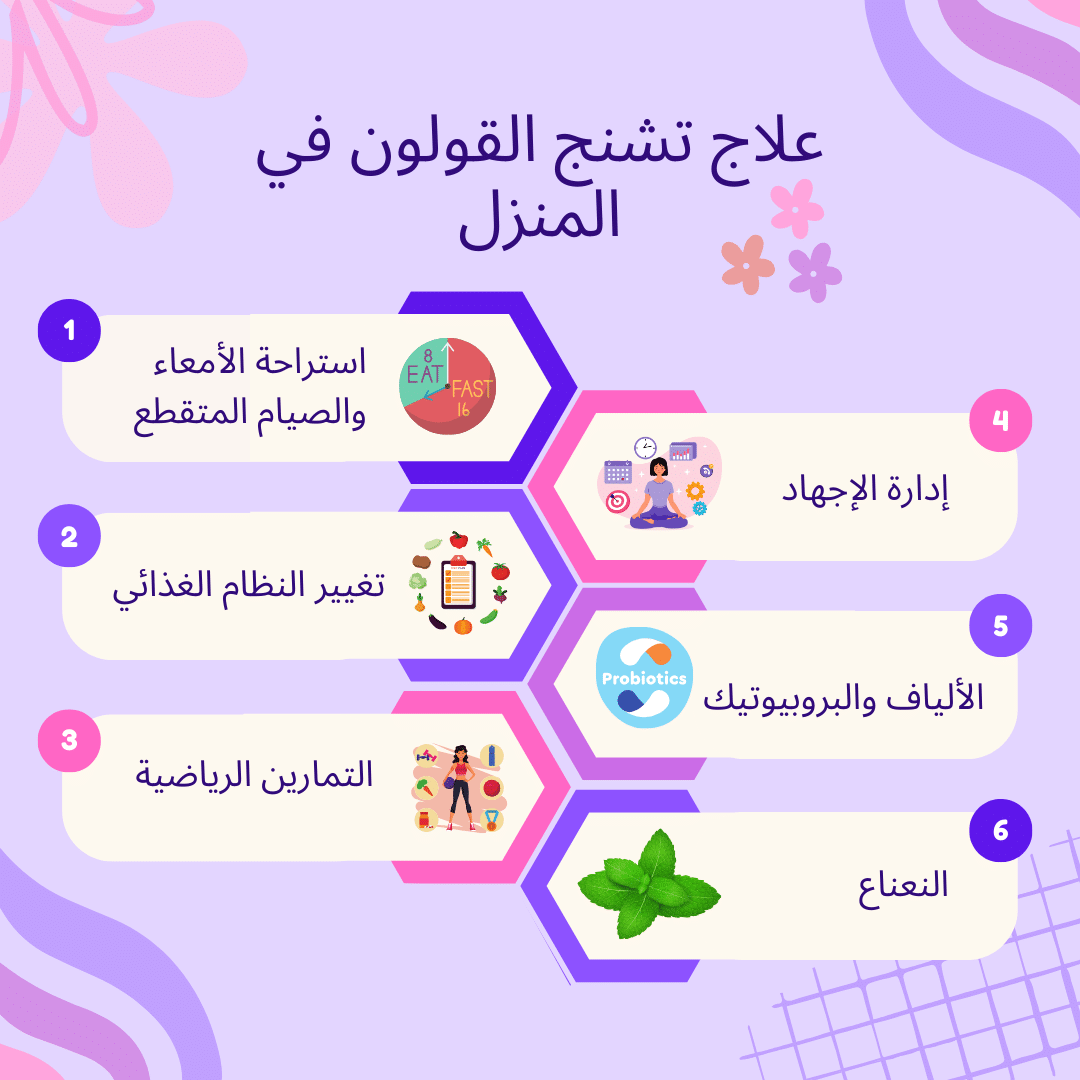 علاج تشنج القولون في المنزل